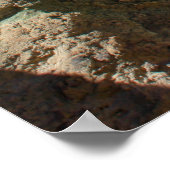 Golden Desert Cliff Under Blue Sky ポスター (角)