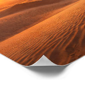 Golden Desert Sand Dunes Sunset Horizon ポスター (角)