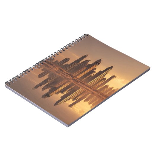 Golden Desert Skyline Reflection Notebook ノートブック (左側)