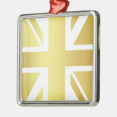 Golden Design Union Jack British Flag メタルオーナメント (左)
