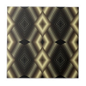 Golden Diamond Radiance gold geometric art タイル (正面)