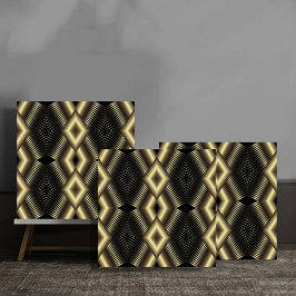 Golden Diamond Radiance gold geometric art タイル