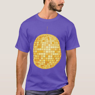 Golden Disco Ball Mirror Ball Retro 70s 80s family Tシャツ