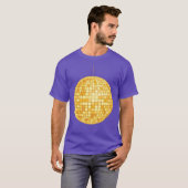 Golden Disco Ball Mirror Ball Retro 70s 80s family Tシャツ (正面フル)