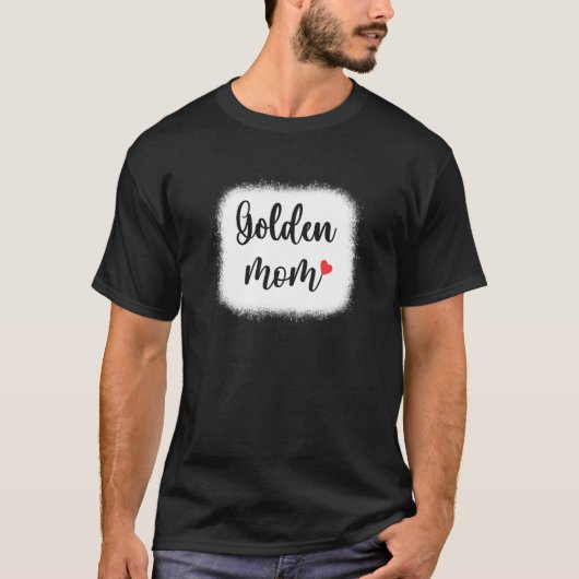 Golden Dog Mom Womens Golden Retriever Tシャツ (正面)