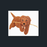 Golden Doodle  キャンバスプリント<br><div class="desc">Canvas print with an image of a cute golden doodle. Original artwork by W.B.</div>