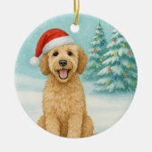 Golden Doodle セラミックオーナメント (正面)