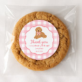Golden Doodle Birthday Party Favor Thank You ラウンドシール