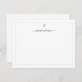 Golden Doodle Border Personalized ノートカード (正面/裏面)