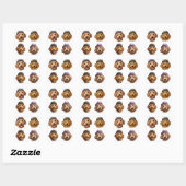Golden Doodle Cap Kids Sticker Design stickers  スクエアシール (シート)