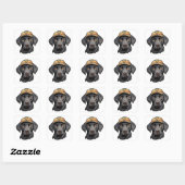 Golden Doodle Cap Kids Sticker Design stickers  スクエアシール (シート)