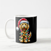 Golden Doodle Christmas Tree Xmas Dog Pajamas Gold コーヒーマグカップ (左)