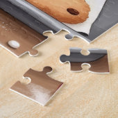 Golden Doodle Decorating Christmas Cookies ジグソーパズル (側面)