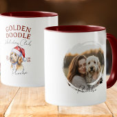 Golden Doodle Dog Christmas Photo マグカップ