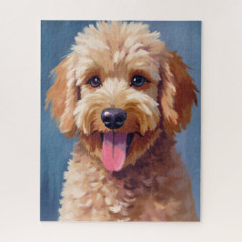 Golden Doodle | Dog Watercolor Painting Pet ジグソーパズル