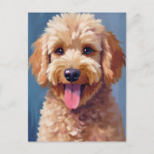 Golden Doodle | Dog Watercolor Painting Pet ポストカード (正面)