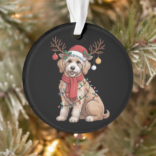Golden Doodle Gorgeous Reindeer Christmas Tree  オーナメント (ツリー)