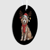 Golden Doodle Gorgeous Reindeer Christmas Tree  オーナメント (正面)