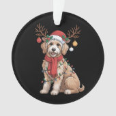 Golden Doodle Gorgeous Reindeer Christmas Tree  オーナメント (正面)