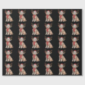 Golden Doodle Gorgeous Reindeer Christmas Tree  ラッピングペーパー (フラット)