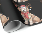 Golden Doodle Gorgeous Reindeer Christmas Tree  ラッピングペーパー (ロールコーナー)