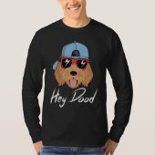 Golden Doodle Hey Dood Labradoodle Apricot Goolden Tシャツ (正面)