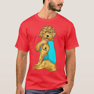 Golden Doodle I Love Dad Tattoo Apparel, Dog Dad G Tシャツ