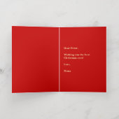 Golden Doodle Red 箔グリーティングカード (内側レイダウン)