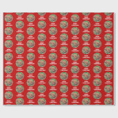 Golden Doodle Red Wrapping Paper ラッピングペーパー (フラット)