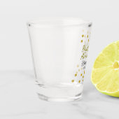 Golden dots glitter happy 20th anniversary wedding ショットグラス (左)