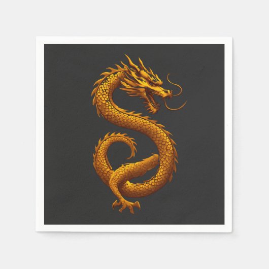 Golden Dragon スタンダードカクテルナプキン (正面)