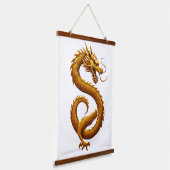 Golden Dragon 吊り下げ型タペストリー (傾斜あり)