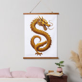 Golden Dragon 吊り下げ型タペストリー (寝室)
