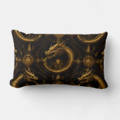 Golden Dragon Dark Fantasy Pillow ランバークッション (正面)