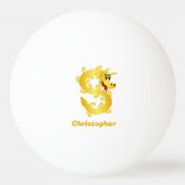 Golden Dragon Design Ping Pong Ball 卓球ボール (裏面)