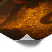 Golden Dragon Guarding Treasure Fantasy Poster ポスター (角)