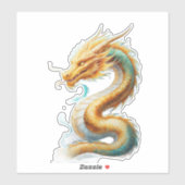 Golden Dragon Majesty Custom-Cut Vinyl Sticker シール (シート)