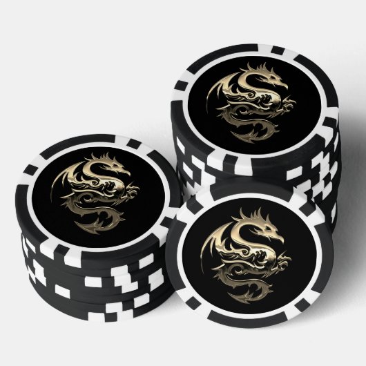 Golden Dragon Poker Chip ポーカーチップ (積み重ね)