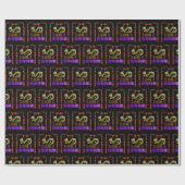 Golden Dragon Rising black ラッピングペーパー (フラット)