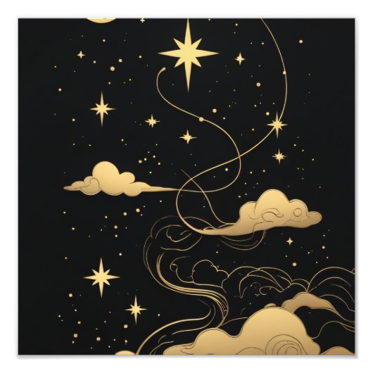 Golden Dreamscape Sky フォトプリント (正面)