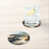 Golden Dunes ラウンドペーパーコースター (インサイチュ)