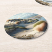 Golden Dunes ラウンドペーパーコースター (アングル)