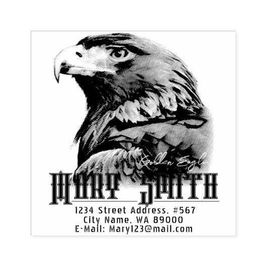 Golden Eagle ラバースタンプ (インプリント)