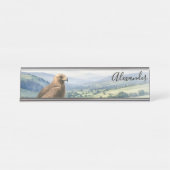 Golden Eagle Bird Wildlife Landscape Personalized デスクネームプレート (正面)