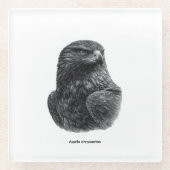 Golden Eagle Black & White ガラスコースター (正面)