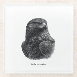 Golden Eagle Black & White ガラスコースター