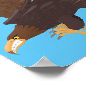 Golden eagle funny cartoon illustration ポスター (角)