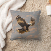 Golden Eagle Sky Throw Pillow クッション (ブランケット)