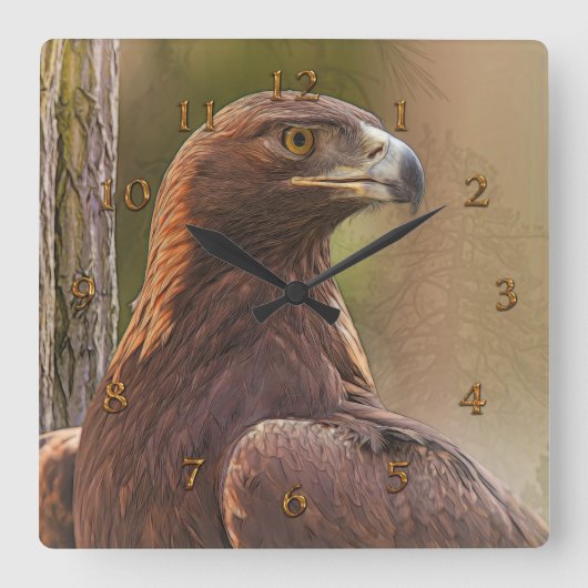 GOLDEN EAGLE “VOYAGER” SQUARE WALL CLOCK スクエア壁時計 (正面)
