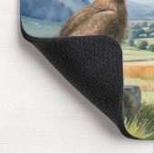 Golden Eagle Watercolor Wildlife Personalized マウスパッド (コーナー)